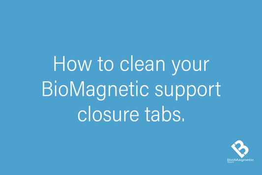 How to clean the adhesive closures on your BioMagnetic Support