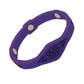The Bio Magnetic Bracelet in purple, featuring a BMS symbol in Black at the front and 3 of the 6 total therapeutic magnets are visible.