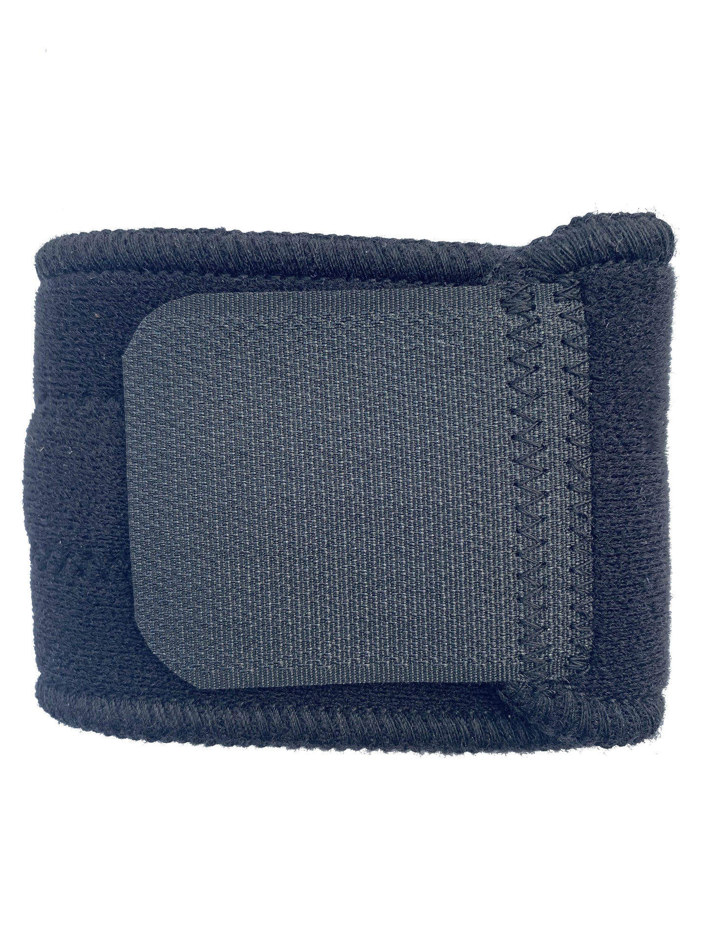 Bio magnetic Wrist support in black folded for travel. 