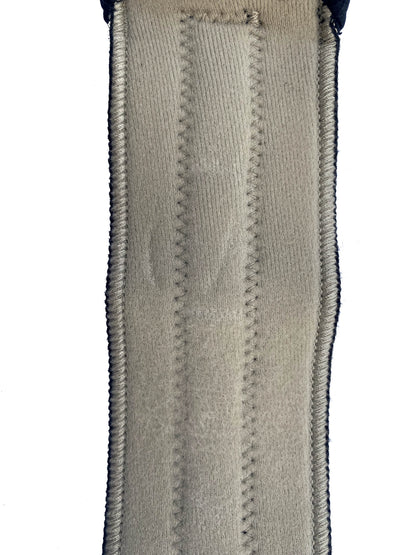 Up close shot of the beige BioMagnetic Wrist Support showing the quality stitching and fabric of the support. 